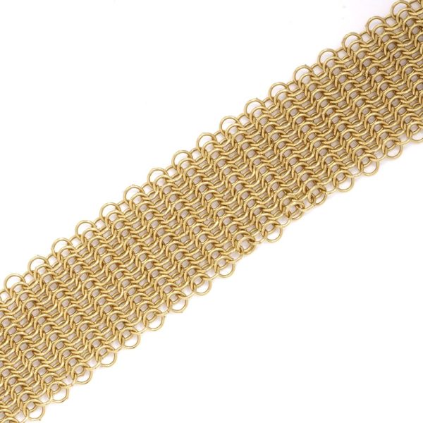 Tiffany & Co. gold multi-strand mesh bracelet.