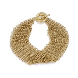 Tiffany & Co. Elsa Peretti 18 Carat Gold Mesh Bracelet
