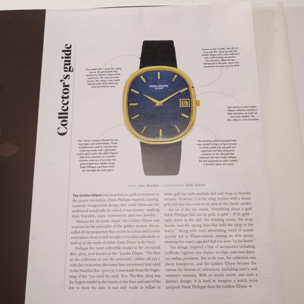 Patek Philippe Ellipse gold watch.
