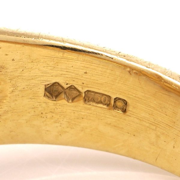 Vintage men's diamond solitaire gold ring