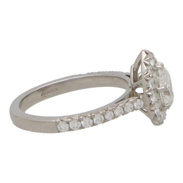 GIA certified diamond ring in platinum.