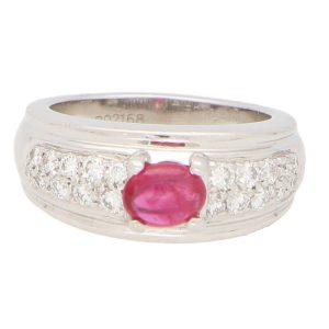 Boucheron Ruby And Diamond Set Platinum Ring