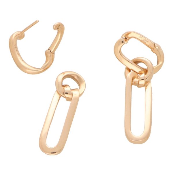 Boodles convertible hoop earrings in rose gold.