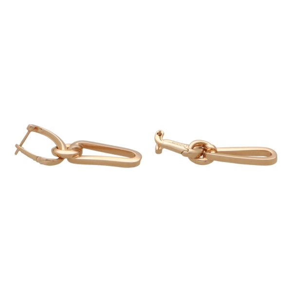 Boodles convertible hoop earrings in rose gold.