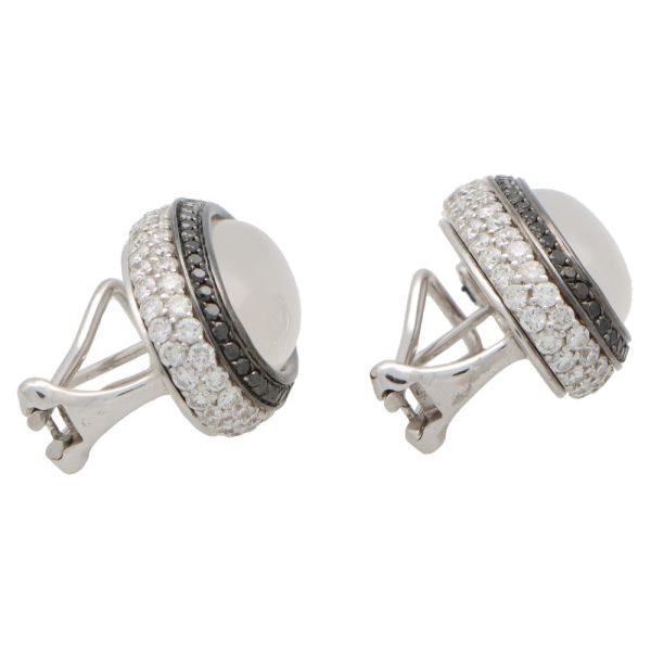Luca Carati diamond and quartz earrings set in 18 carat white gold.