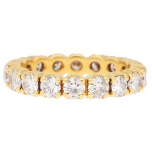 Diamond Full Eternity Ring In 18 Carat Yellow Gold