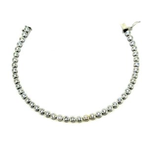 Modern 4.40ct Diamond Line Bracelet in 18ct White Gold