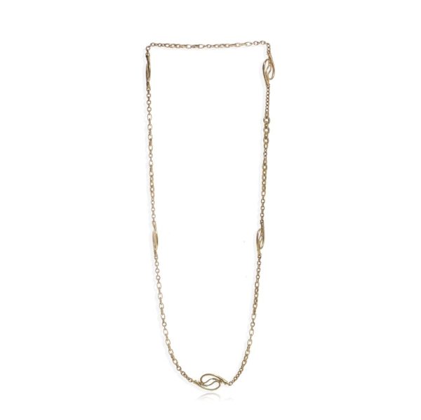 Hermés yellow gold necklace.