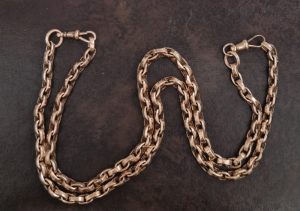 Antique 9ct Yellow Gold Blecher Chain Necklace