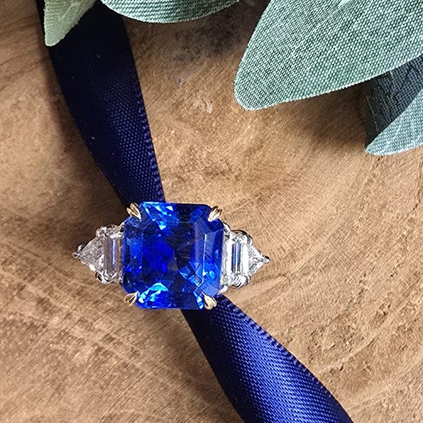 Vintage Cartier 7ct Burma No Heat Sapphire and Diamond Engagement Ring