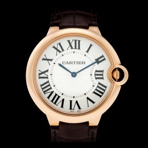 Cartier Ballon Bleu W6920083 Rose Gold 40mm Unworn Automatic Watch on brown leather Cartier strap with original box, instruction manual and stamped warranty