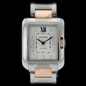 Cartier Tank Anglaise Large Steel and Rose Gold Watch