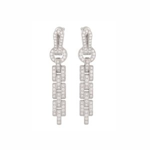 Pre-Owned Cartier Agrafe Diamond Drop Earrings