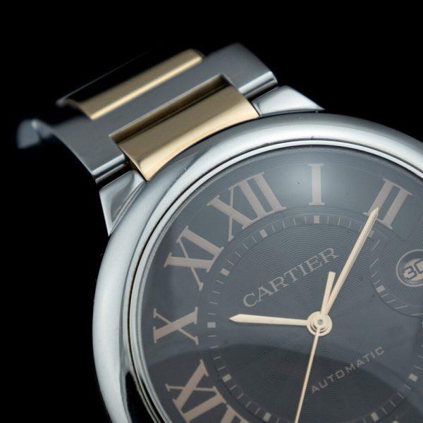 Cartier Ballon Bleu W6920032 Steel and Rose Gold 42mm Watch with Box and Papers, pre-owned and unpolished Circa 2010