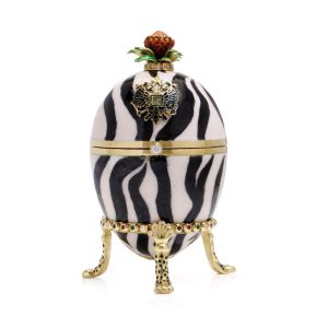 Faberge limited edition gold and enamel egg with gemstones.