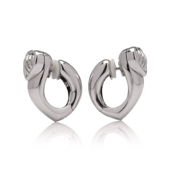 Piaget clip-on earrings in 18 carat white gold.