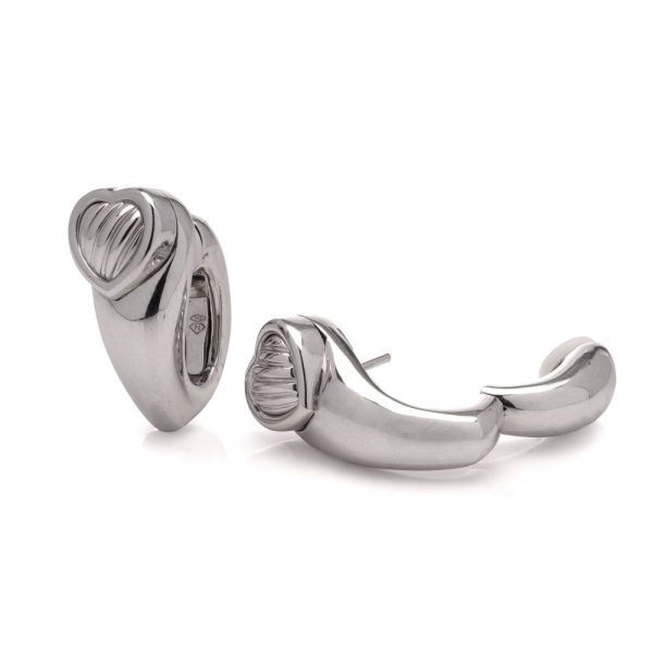 Piaget clip-on earrings in 18 carat white gold.