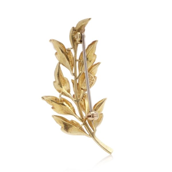 Tiffany & Co. gold leaf brooch.