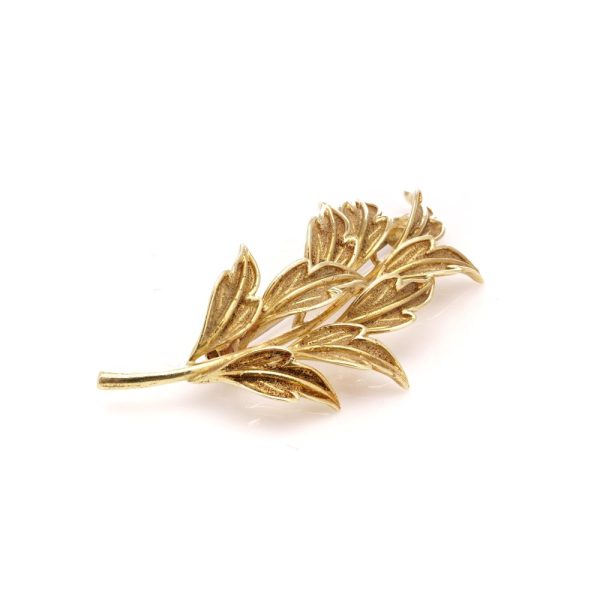 Tiffany & Co. gold leaf brooch.