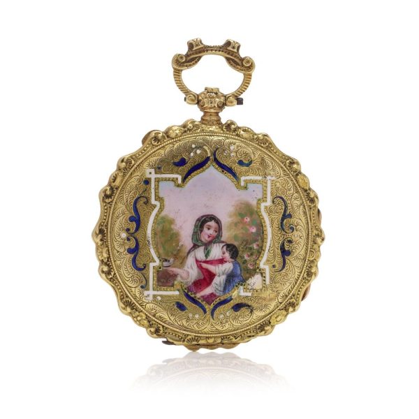 Antique late 19th century pocket watch by Berthie of Geneva.