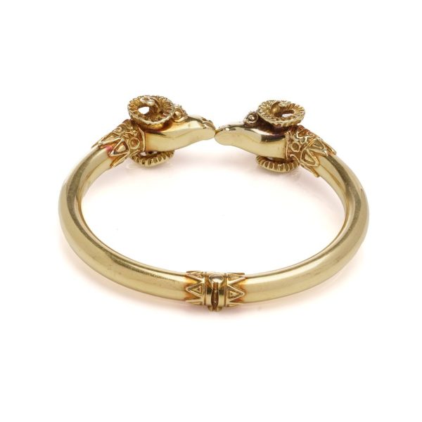 David Thomas head bangle in gold.