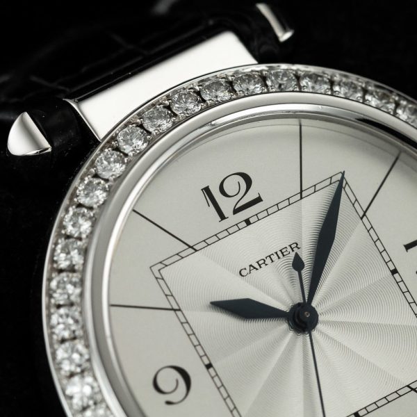 Cartier Pasha Unisex 42mm WJ120251 Watch with Diamond Bezel, red Cartier Box and Papers