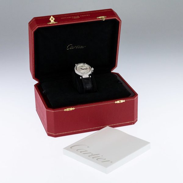 Cartier Pasha 42mm WJ120251 Watch with Diamond Bezel, Box and Papers, extra large unisex in original Red Cartier box, instruction booklet and stamped warranty