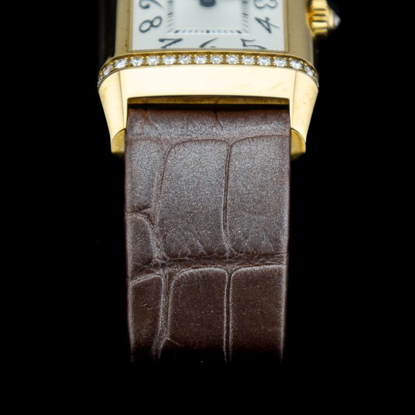 Jaeger-LeCoultre Ladies Reverso Duetto 269.1.54 with Diamonds 18ct yellow gold ladies Jaeger unworn vintage watch with original box, booklets and papers