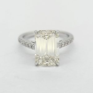 1.14ct Emerald Cut Diamond Solitaire Engagement Ring