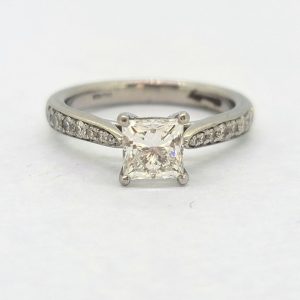 GIA Certified 1.05ct Princess Diamond Solitaire Engagement Ring