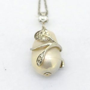 Southsea Pearl and Diamond Pendant with Chain