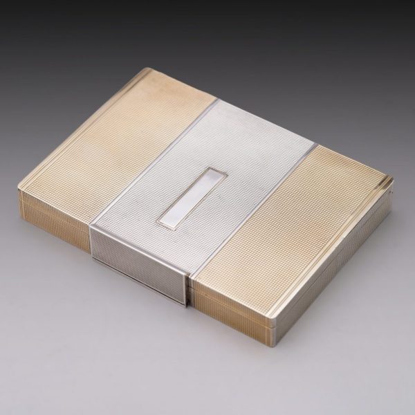 Asprey vintage silver gilt compact case. 