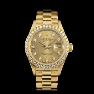 Rolex Lady Datejust 69138 Watch with Factory Set Diamond Bezel