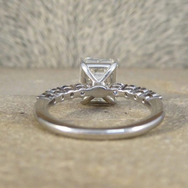 2.60 carat diamond solitaire ring in platinum.