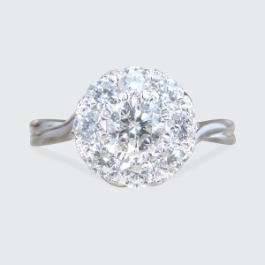 Diamond Solitaire Illusion Ring In Platinum