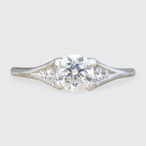 Diamond Solitaire Engagement Ring In 18 Carat White Gold