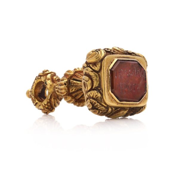 Georgian gold seal set with a carnelian intaglio.