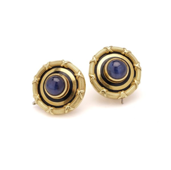 Sapphire earrings in gold