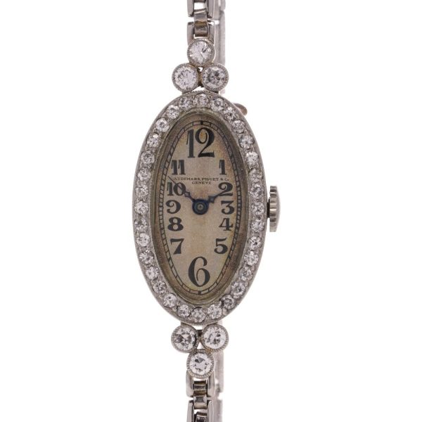 Audemars Piguet Art Deco Platinum Diamond Cocktail Watch