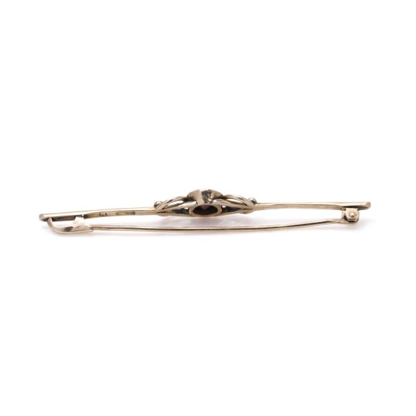 Antique Faberge brooch in gold. 