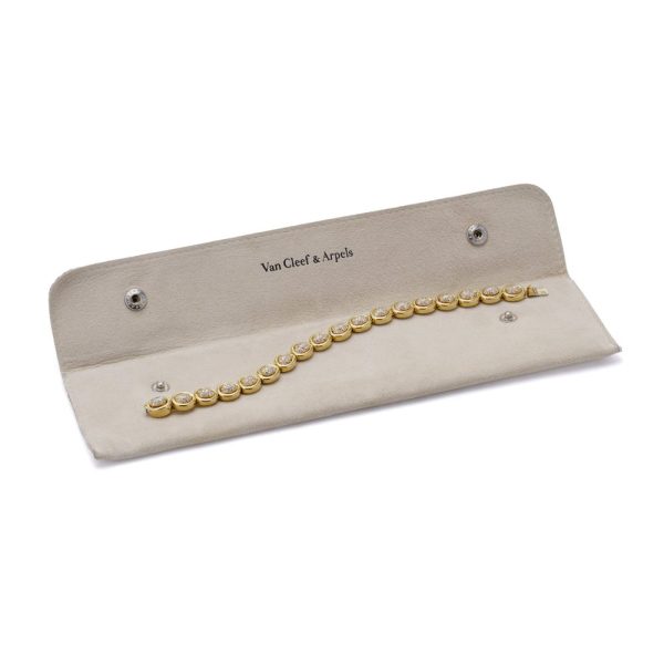 Van Cleef & Arpels gold and diamond link bracelet.
