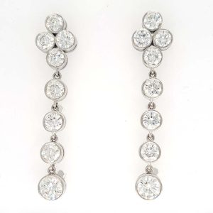 Quatrefoil 3.60ct Diamond Drop Earrings