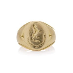 Antique gold signet ring.