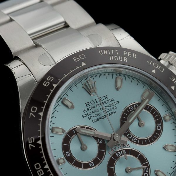 Rolex Daytona 116506 Platinum 2022 Unworn Discontinued Cool Ice Blue Dial, with Box and Papers and UK Rolex warranty card