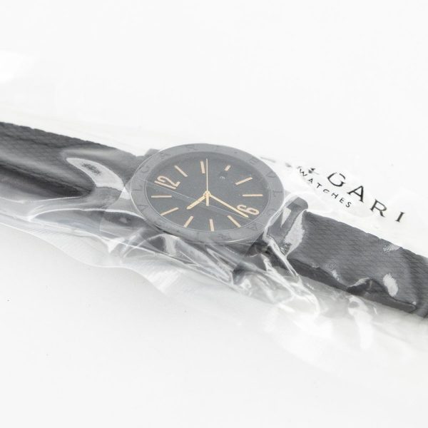 BVLGARI BVLGARI 103133 Unworn 41mm Black Watch, carbon coated stainless steel still vacuum sealed in original BVLGARI box with BVLGARI warranty