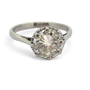 1.80ct Diamond Solitaire Engagement Ring in Platinum, single stone 1.80 carat round brilliant-cut diamond eight-claw set and mounted in platinum