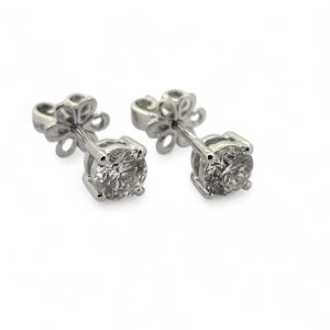 Diamond Solitaire Stud Earrings in 18ct Gold, 0.80 carats