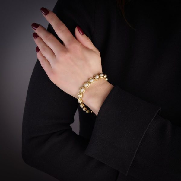 Van Cleef & Arpels gold and diamond link bracelet.