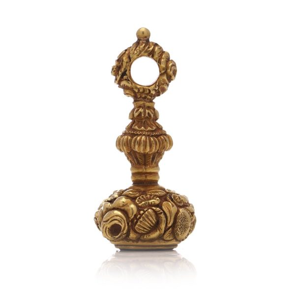 Georgian gold seal set with a carnelian intaglio.