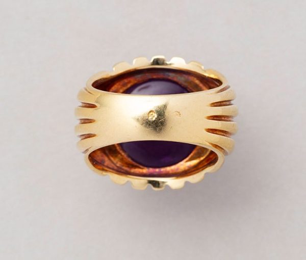 Vintage Fred of Paris 18ct yellow gold amethyst ring